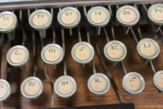 Antique Hammond Multiplex Typewriter W/ Wood Case REMARKABLE 12