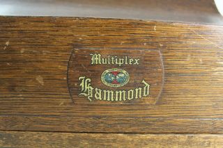 Antique Hammond Multiplex Typewriter W/ Wood Case REMARKABLE 7