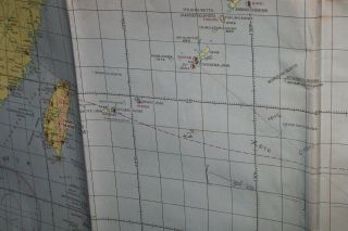 RARE WWII 4/1945 HUGE AAF Map Caroline Isle to Japan Jolly Roger JR2 - 008 7