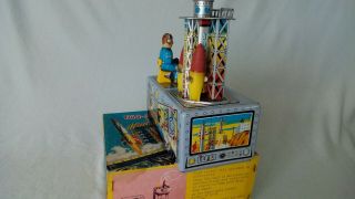 Vintage Jupiter Tin Toy Two Stage Rocket Lauching Pad 3