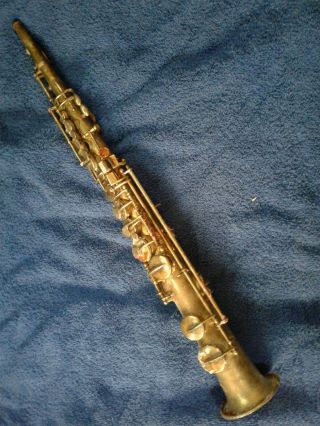 Vintage Lyon & Healy,  Silver Plated,  Key Of C,  C Soprano Sax - Our