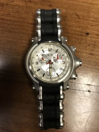 Very Rare - Oakley Men’s Stainless Holeshot Chronograph Metal Bracelet