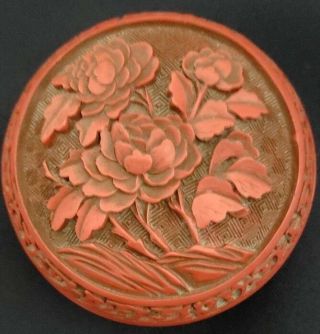 Finely Carved Antique Chinese Cinnabar And Lacquer Covered Box