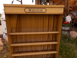 Winston Cigarette Rack Display RJ Reynold Metal Box Smokers Vintage Tobacciana 2