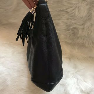Rare Authentic GUCCI Soho Black Leather Large Tote/Hobo Bag EUC 8