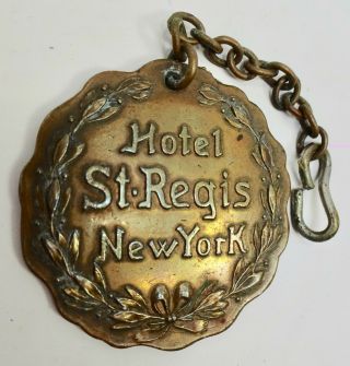 Vintage /antique The St.  Regis Hotel York City Manhattan Key Fob Robbins Co.