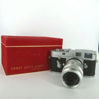 Leica Vintage M2 35mm Rangefinder Film Camera With Leitz Wetzlar 1:28 90mm Lens