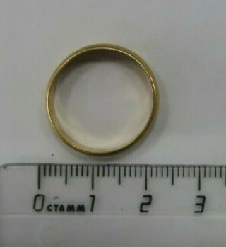 1933 Vintage 22ct yellow gold wedding ring total weight 3.  76 Grams 6