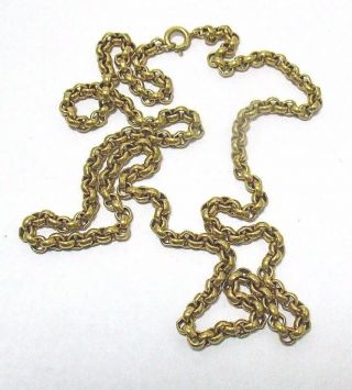 Victorian Rare Link Chain Necklace Gold Filled 22 " 24.  5 Grams