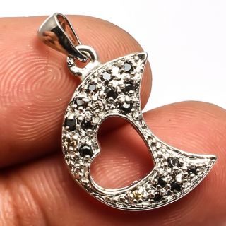 Black Onyx Pendant 925 Sterling Silver Jewelry Handmade Jewelry Sz0.  98 "