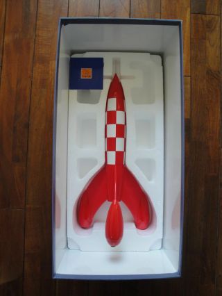Extremely Rare Tintin Rocket To The Moon 42cm Limited Edition Figurine Statue 2