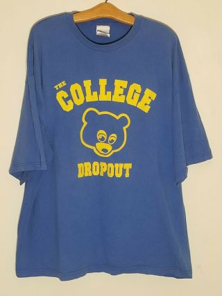 Vintage Kanye West College Dropout Rap Tee T Shirt From 2004 Size 3xl Blue