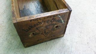 Vintage CHEESE CRATE WOODEN BOX Lakeshire Plymouth Wisconsin LAST ONE 4