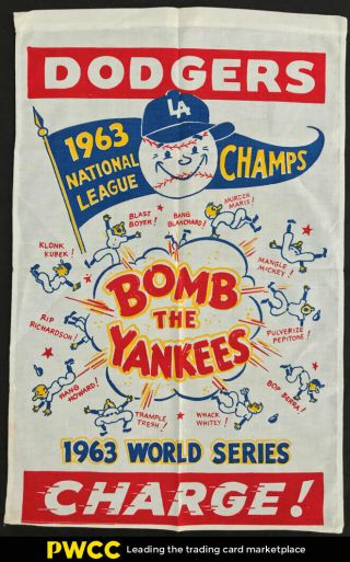 1963 Dodgers World Series Banner Poster 