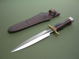 VINTAGE RANDALL MADE 2 - 7 FIGHTING KNIFE / LEATHER / MODIFIED BB HEISER / 3