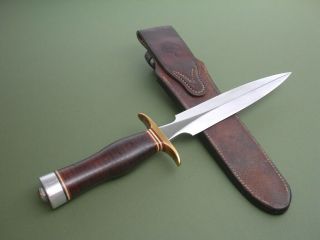 VINTAGE RANDALL MADE 2 - 7 FIGHTING KNIFE / LEATHER / MODIFIED BB HEISER / 4