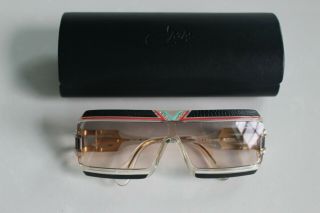 Extremely Rare Cazal 856 Sunglasses Col 244 62 - 20 125mm W.  Germany W/ Case