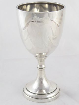 Smart Vintage English Solid Sterling Silver Cup Goblet 1945 105 G