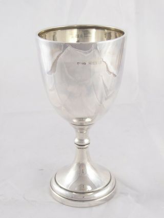 Quality Vintage English Solid Sterling Silver Cup Goblet 1945 109 G