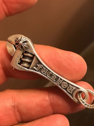 Chrome Hearts Rare F@ck You Crescent Wrench.  925 Sterling Silver
