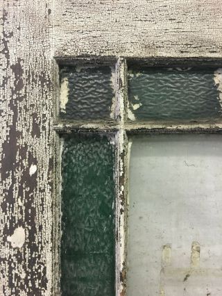 Vintage Exterior Wood Door Stained Glass Weathered Antique 32 - 1/4x78 - 3/4 3