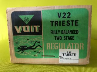 Vintage Voit V22 Trieste Fully Balanced Two Stage Double Hose Regulator 9