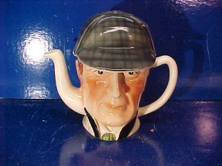 Vintage Sherlock Holmes Figural Tony Wood Staffordshire Tea Pot