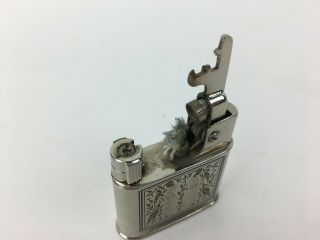 Vintage Mylflam Masonic Engraved Etched Cigarette Lighter 4