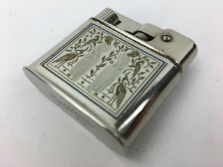 Vintage Mylflam Masonic Engraved Etched Cigarette Lighter 8
