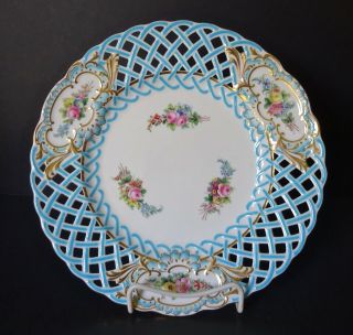 Antique Mintons Plate,  Reticulated,  Made For Tiffany