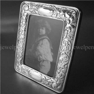925 Sterling Picture Photograph Frame Victorian With Engraving Areas