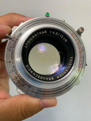 Voigtlander Apo Lanthar 15cm F4.  5 Medium Format Lens Linhof Vintage Camera Lens