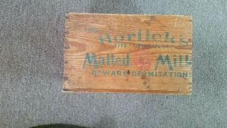 Vintage Horlicks Malted Milk Wooden Box