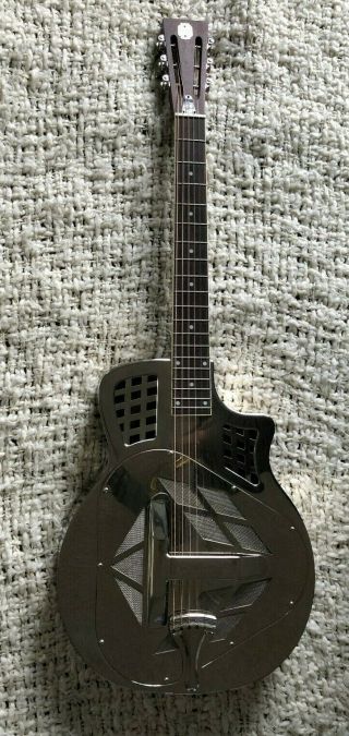 Rare Republic Resonator Accoustic Guitar Polished Nickel Collectible