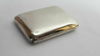 HEAVY STERLING SILVER CURVED DOUBLE CIGARETTE CASE Blanckensee & So 1945 95gms 3