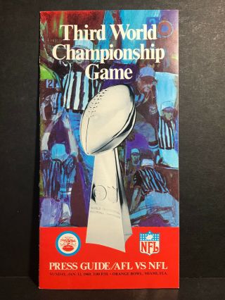 Rare Third World Championship Media Guide Afl Vs Nfl Namath Bowl Iii