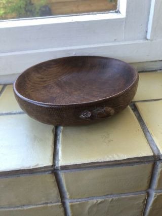 Early Mouseman Bowl Robert Thompson Nut Bowl Oak Lovely