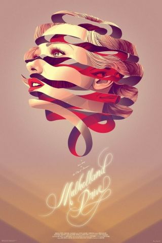 Mondo Mulholland Drive By Kevin Tong.  36 " X 24 " Signed Rare Artist Proof 48