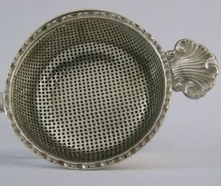 QUALITY ENGLISH STERLING SILVER TEA STRAINER AND DRIP BOWL STAND 1984 3