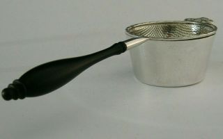 QUALITY ENGLISH STERLING SILVER TEA STRAINER AND DRIP BOWL STAND 1984 4