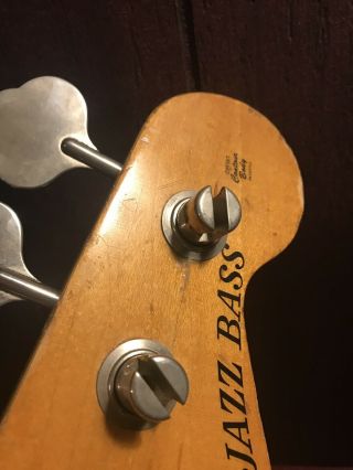 1973 - 1975 Fender Jazz J Bass Neck.  Vintage,  Loaded w/ Tuning machines 10