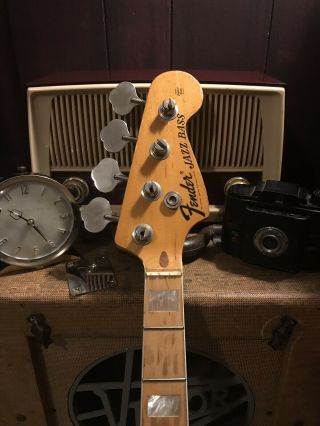 1973 - 1975 Fender Jazz J Bass Neck.  Vintage,  Loaded W/ Tuning Machines
