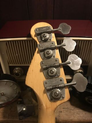 1973 - 1975 Fender Jazz J Bass Neck.  Vintage,  Loaded w/ Tuning machines 4