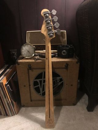 1973 - 1975 Fender Jazz J Bass Neck.  Vintage,  Loaded w/ Tuning machines 6