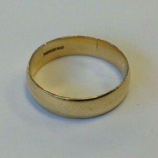 Vintage Fully Hallmarked B.  Bros 750 18ct Yellow Gold Wedding Band Ring 4
