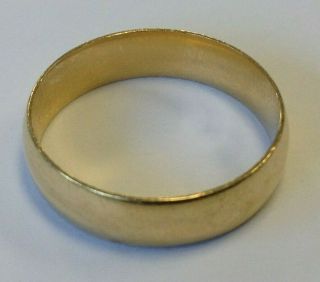 Vintage Fully Hallmarked B.  Bros 750 18ct Yellow Gold Wedding Band Ring 6