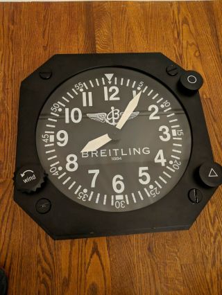 Breitling " Cockpit " Dealer Display Wall Clock - Rare