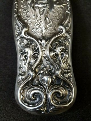Fine Quality Sterling Silver Art Nouveau Brush Repousse ' Angels Putti - R.  W.  &S. 4