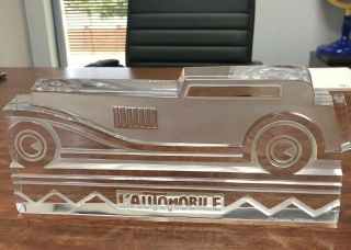 Daum “l’ Automobile” Art Deco Crystal Car (rare Limited)