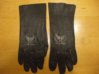 U.  S.  Air Force dark brown leather flying gloves Summer B - 3A great shape WW2 3